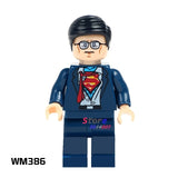 Single super hero African Superman Clark Kent Robin Superwoman Bullseye Batman building blocks models toys for children kits
