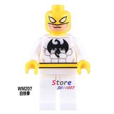 Single super hero African Superman Clark Kent Robin Superwoman Bullseye Batman building blocks models toys for children kits