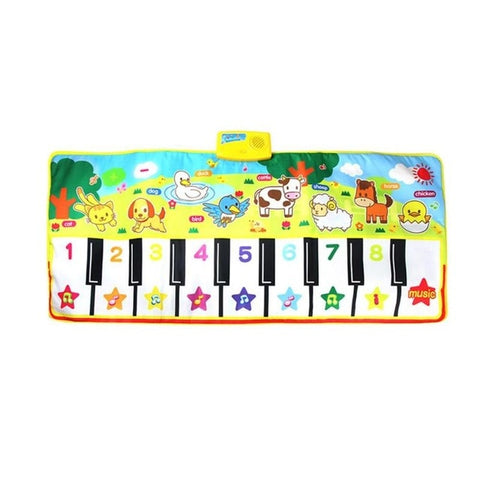 Baby Music Blanket Soft Folding Game Carpet Mat Infant Kids Piano Musical Touch Play Singing Gym Toy Gift Music Blanket