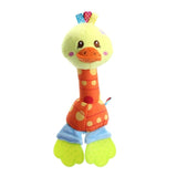 Newborn Baby Cute Playmate Plush Doll Toys Kids Cartoon Animals Hand Bells Rattles Toy Baby Teether Kids Teething Toys For Baby