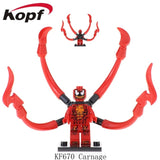 Legoed Minifigured Super Heroes Iron Man Venom Batman Spider-Man Hourman Talon Cable Building Blocks Toys For Children KF6051