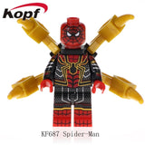 Legoed Minifigured Super Heroes Iron Man Venom Batman Spider-Man Hourman Talon Cable Building Blocks Toys For Children KF6051