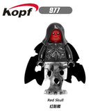 Building Blocks Bricks Legoing Marvel Red Skull Iron Man Chost Rider Ulysses Klaw Action Model Figures For Children Toys XH 977