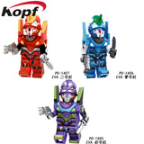 Single Sale Legoed Building Blocks EVA Evangelion Asuka Langley Soryu Action Figures For Children Toys PG1405 PG1406 PG1407