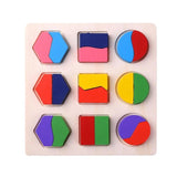 Kids Puzzle Toys DIY Jigsaw Puzzle Wooden Toys Children Geometric Shape 3D Early Learning Educational Toy
