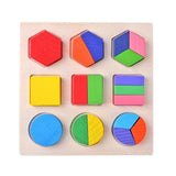 Kids Puzzle Toys DIY Jigsaw Puzzle Wooden Toys Children Geometric Shape 3D Early Learning Educational Toy
