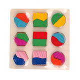 Kids Puzzle Toys DIY Jigsaw Puzzle Wooden Toys Children Geometric Shape 3D Early Learning Educational Toy