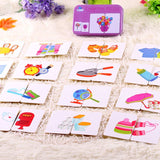 32pcs Baby Cognition Jigsaw Puzzle Card Early Educational Games Puzzles For Children Toys Matching Game Puzzle For Kids 2019
