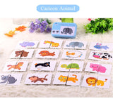 32pcs Baby Cognition Jigsaw Puzzle Card Early Educational Games Puzzles For Children Toys Matching Game Puzzle For Kids 2019