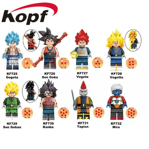 Legoings Single Sale Dragon Ball Z Son Goku Vegeta Son Gohan Gogeta Building Blocks Action Figures Gifts Toys Children KF6069