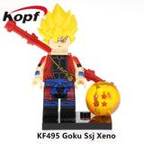 Legoings Single Sale Dragon Ball Z Son Goku Vegeta Son Gohan Gogeta Building Blocks Action Figures Gifts Toys Children KF6069