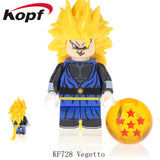 Legoings Single Sale Dragon Ball Z Son Goku Vegeta Son Gohan Gogeta Building Blocks Action Figures Gifts Toys Children KF6069