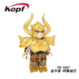 Legoed Building Blocks Arrudiba Desmusk Twelve constellation Saint Seiya Model Figures For Education Children Toys PG8212
