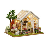 Creative Handmade Wooden Doll House Miniature DIY Dollhouse Toy Model with Furniture Wood House Toys Birthday Gifts