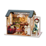 Creative Handmade Wooden Doll House Miniature DIY Dollhouse Toy Model with Furniture Wood House Toys Birthday Gifts