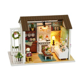 Creative Handmade Wooden Doll House Miniature DIY Dollhouse Toy Model with Furniture Wood House Toys Birthday Gifts