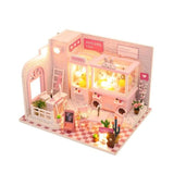 Creative Handmade Wooden Doll House Miniature DIY Dollhouse Toy Model with Furniture Wood House Toys Birthday Gifts