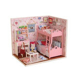 Creative Handmade Wooden Doll House Miniature DIY Dollhouse Toy Model with Furniture Wood House Toys Birthday Gifts