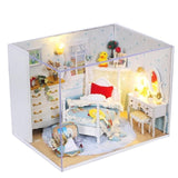 Creative Handmade Wooden Doll House Miniature DIY Dollhouse Toy Model with Furniture Wood House Toys Birthday Gifts