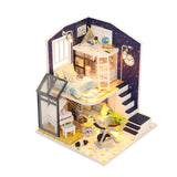 Creative Handmade Wooden Doll House Miniature DIY Dollhouse Toy Model with Furniture Wood House Toys Birthday Gifts