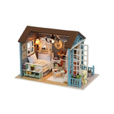 Creative Handmade Wooden Doll House Miniature DIY Dollhouse Toy Model with Furniture Wood House Toys Birthday Gifts