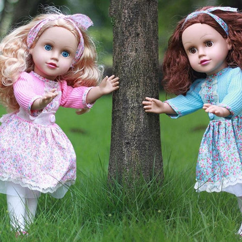 45cm Doll Silicone Sweater skirt Reborn Baby Doll Beauty  Winking Girl Doll