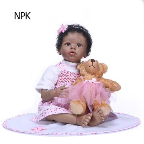 55CM\ 21.65inches Newborn Reborn Baby Dolls Silicone Cute Soft Simulation Dolls Toys For Baby