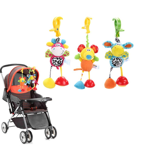 Baby Toys Mobile Stroller Plush Playing Carriages for Dolls Toy Bed Wind Rattles Baby Crib Bed Hanging Bells Toys for Newbrons