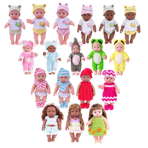 Newborn Black Reborn Doll Baby Simulation Soft Vinyl Children Lifelike Dolls Girls Pretend Play Toys for Birthday Gift