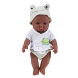 Newborn Black Reborn Doll Baby Simulation Soft Vinyl Children Lifelike Dolls Girls Pretend Play Toys for Birthday Gift