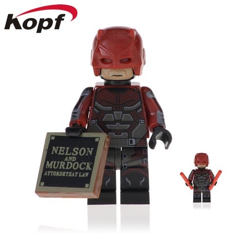 Single Sale Legoed Building Blocks Daredevil Zombie Robin Deathstroke Wonder Woman Figures Bricks Dolls For Children Toys PG1717