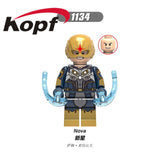 Legoings Building Blocks Super Heroes Captain Marvel Pepper Korg Stan Lee Action Figures Bricks Gift Toys For Children X0240