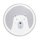 Cute Cartoon Animal Printed Round Baby Infant Play Mats Non-Slip Crawling Carpet Floor Rug Game Pad Children Room Decor