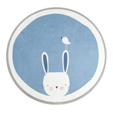 Cute Cartoon Animal Printed Round Baby Infant Play Mats Non-Slip Crawling Carpet Floor Rug Game Pad Children Room Decor