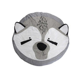 Cute Cartoon Animal Printed Round Baby Infant Play Mats Non-Slip Crawling Carpet Floor Rug Game Pad Children Room Decor