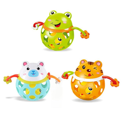 Baby Rattles toy Intelligence Grasping Gums Plastic Animal Music Hand Shake Toy Early Educational Gift for Newborns