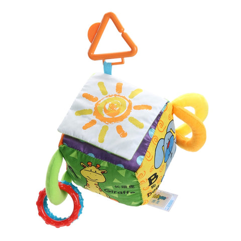 Baby Soft Plush Rattle Toy Cute Animal Cloth Book Baby Teether Infant Early Educational Toy