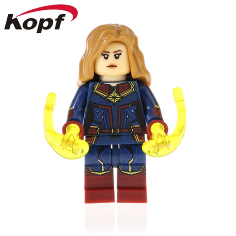 Legoingly Figures Captain Marvel Avengers 4 New Super Heroes Carol Danvers Skrull Building Blocks Toys For Children XH 1009