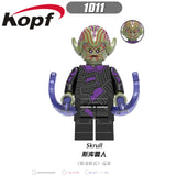 Legoingly Figures Captain Marvel Avengers 4 New Super Heroes Carol Danvers Skrull Building Blocks Toys For Children XH 1009