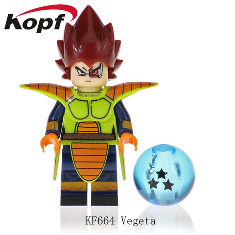 20Pcs Legoings Minifigured Dragon Ball Z Building Blocks King Vegeta Recoom Son Goku NinjagoINGly Bricks Toys For Children KF664