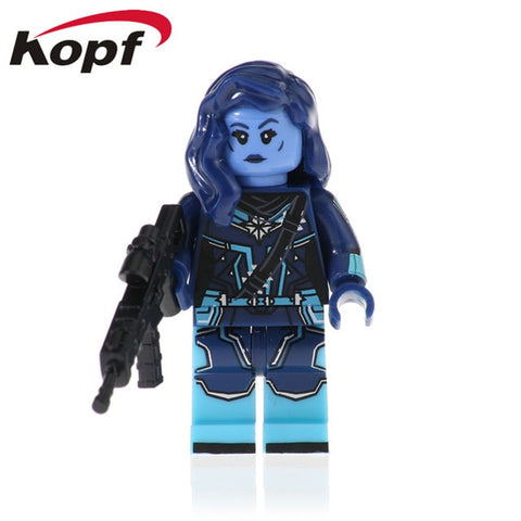 Legoings Building Blocks Minn-Erva Skrull Nick Fury Phil Coulson YonRogg Figures Bricks Action Model Toys For Children XH 1203