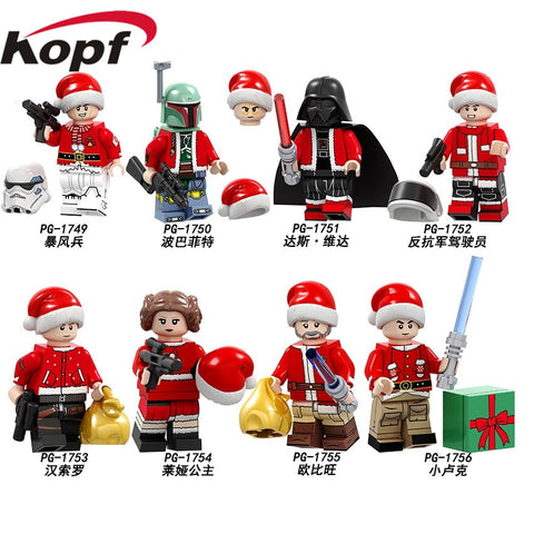 Legoings Figures Building Blocks Merry Christmas Stormtrooper Bobifeite Das Vida Bricks Ninjagoed Toys For Children Gift PG8200