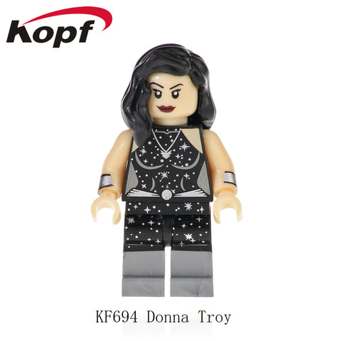 Single Sale Legoings Building BLocks Super Heroes Donna Troy Superboy Model Action Figures Bricks Gift Toys For Children KF694