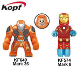 Legoings Figures Infinity War Avengers 3 Mark 44 36 Iron  Man Patrot Building Blocks Dolls Ninjagoed Toys  For Children Gift