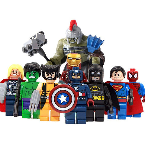 Hot legoing Marvel Avengers Hulk Captain America  Guardians of the Galaxy Batman Building Blocks Super Heroes Figures toys