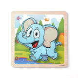 1PC Wooden 3D Puzzle Jigsaw Wooden Toys For Children Cartoon Animal Puzzles Intelligence Kids Children Educational Toy