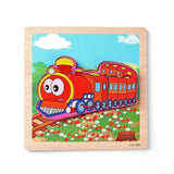 1PC Wooden 3D Puzzle Jigsaw Wooden Toys For Children Cartoon Animal Puzzles Intelligence Kids Children Educational Toy