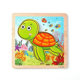 1PC Wooden 3D Puzzle Jigsaw Wooden Toys For Children Cartoon Animal Puzzles Intelligence Kids Children Educational Toy