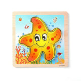 1PC Wooden 3D Puzzle Jigsaw Wooden Toys For Children Cartoon Animal Puzzles Intelligence Kids Children Educational Toy